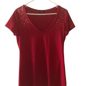 GAP Women's  Short Sleeve V Front Tee Size M